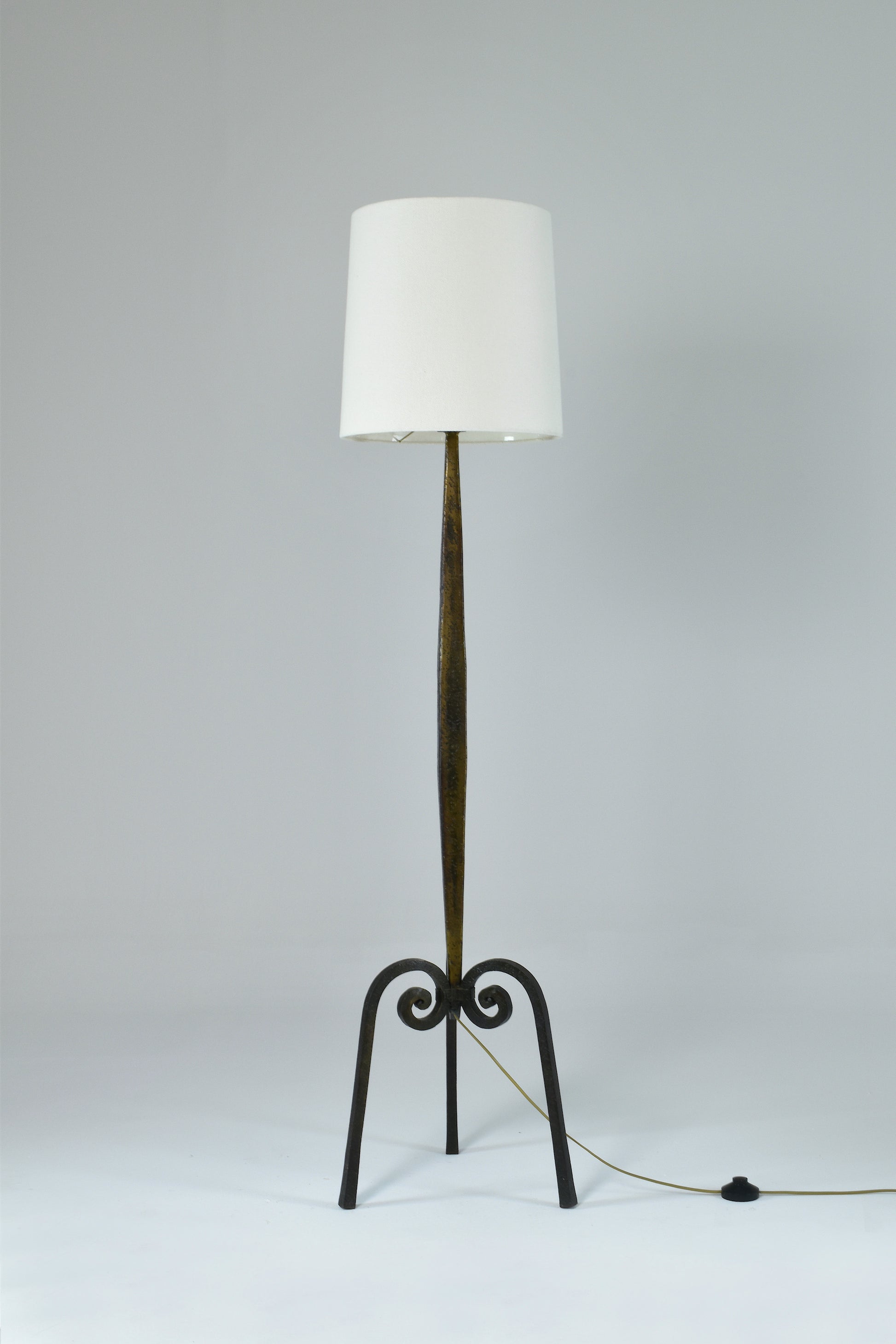 1940's French Wrought Iron Floor Lamp - Spirit Gallery 