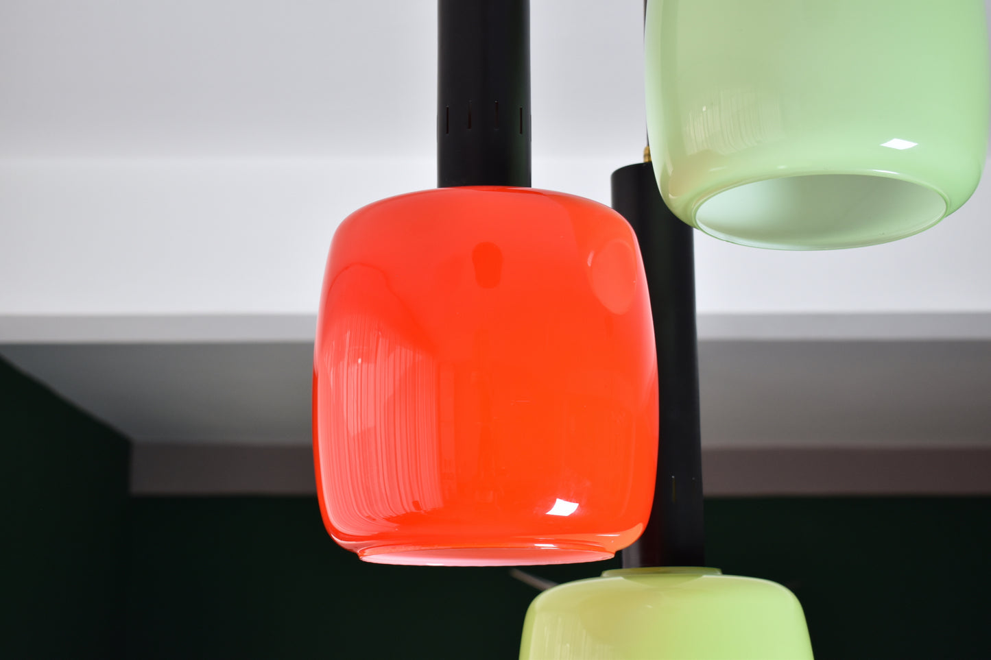 Suspension en verre de Murano multicolore italienne des années 1950 par Stilnovo