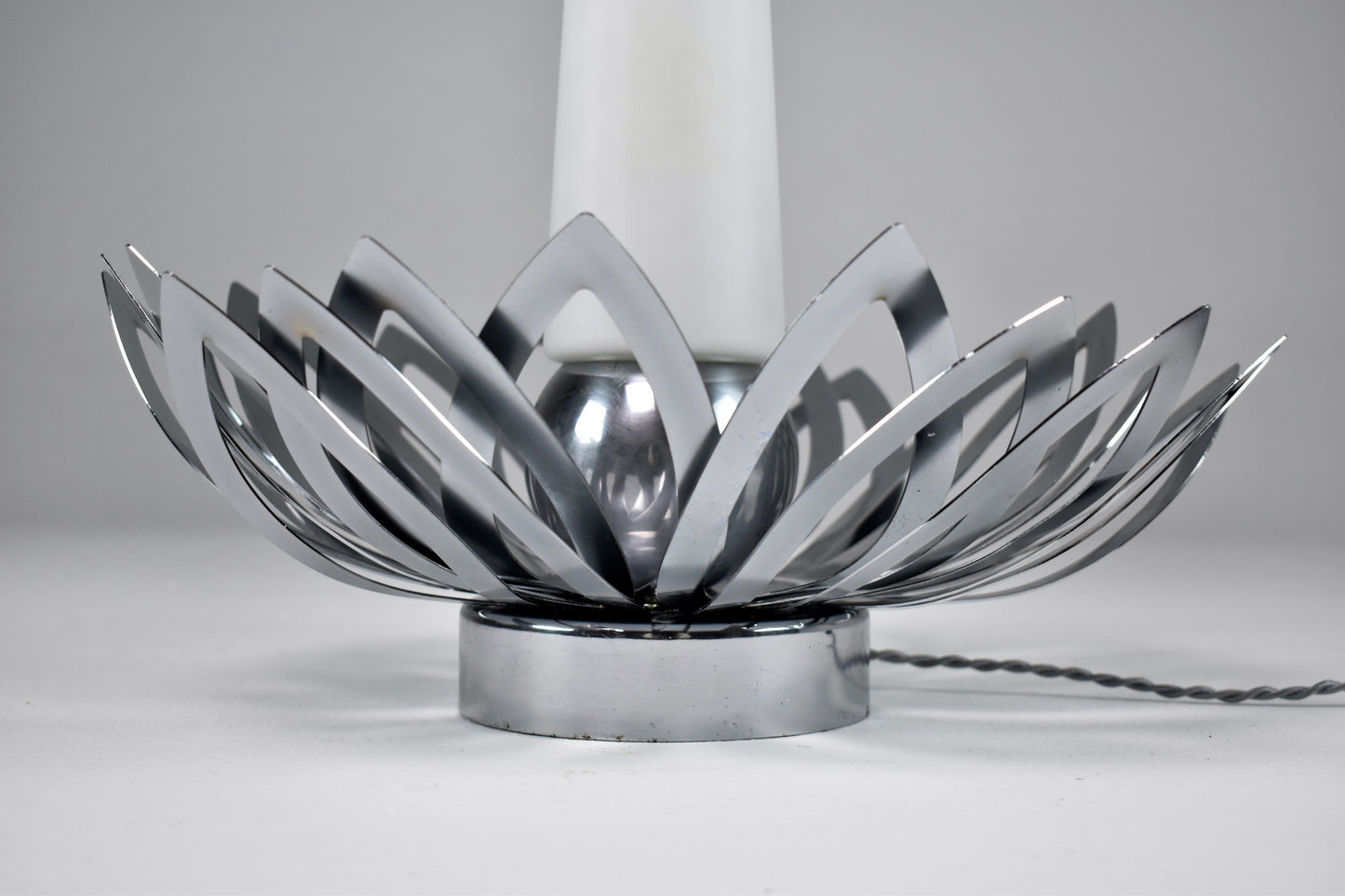 1970's Stainless Steel Flower Lamp by Jacqueline Trocmé - Spirit Gallery 