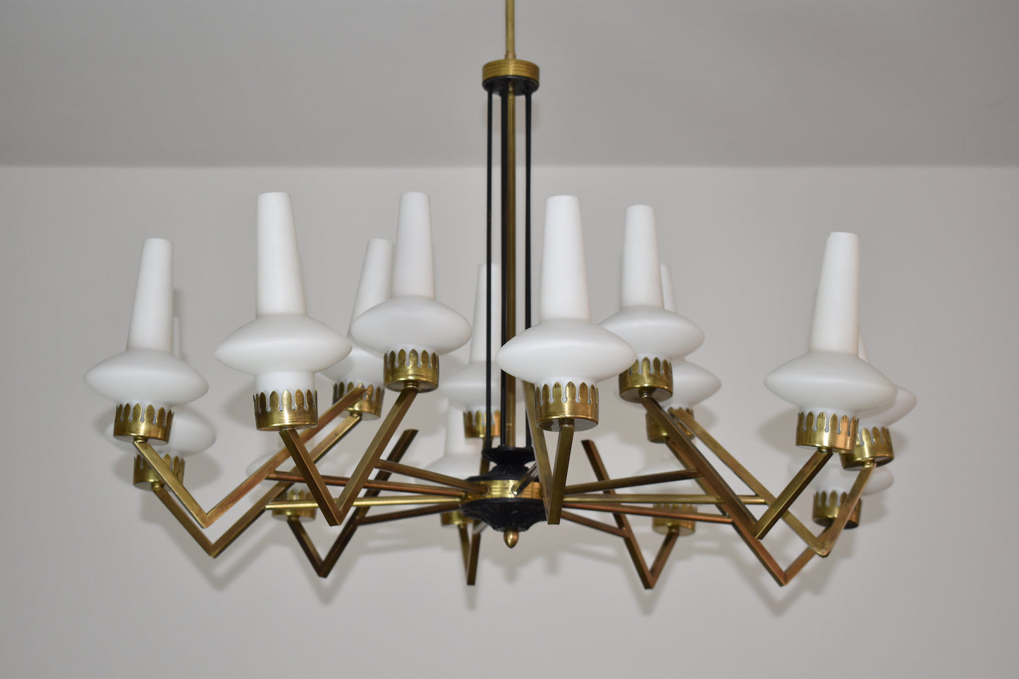 1950's 15 Light Italian Chandelier Attributed to Stilnovo - Spirit Gallery 