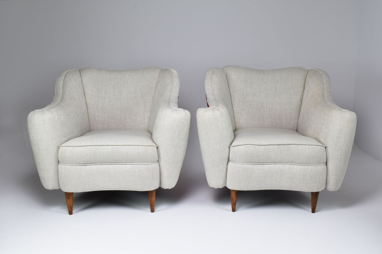 1950's Pairs of Restored Italian Armchairs Attributed to Gio Ponti - Spirit Gallery 