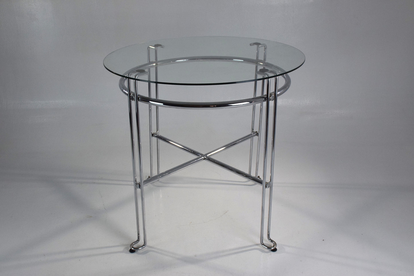 French Vintage Chrome Steel Side Tables, France, 1970's - Spirit Gallery 