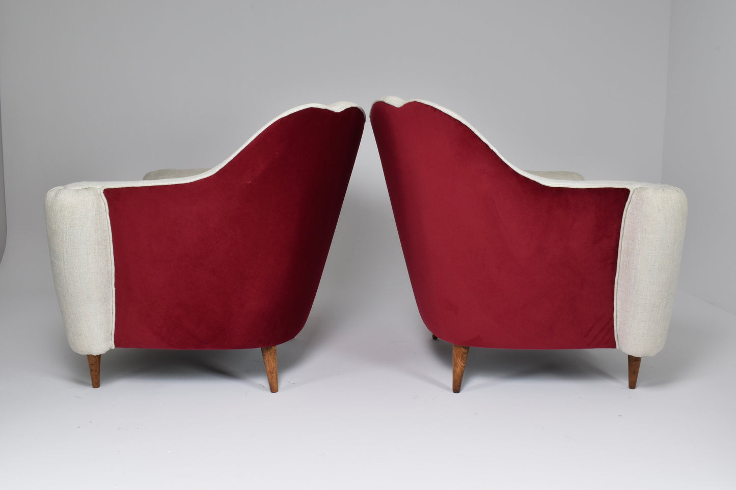 1950's Pairs of Restored Italian Armchairs Attributed to Gio Ponti - Spirit Gallery 