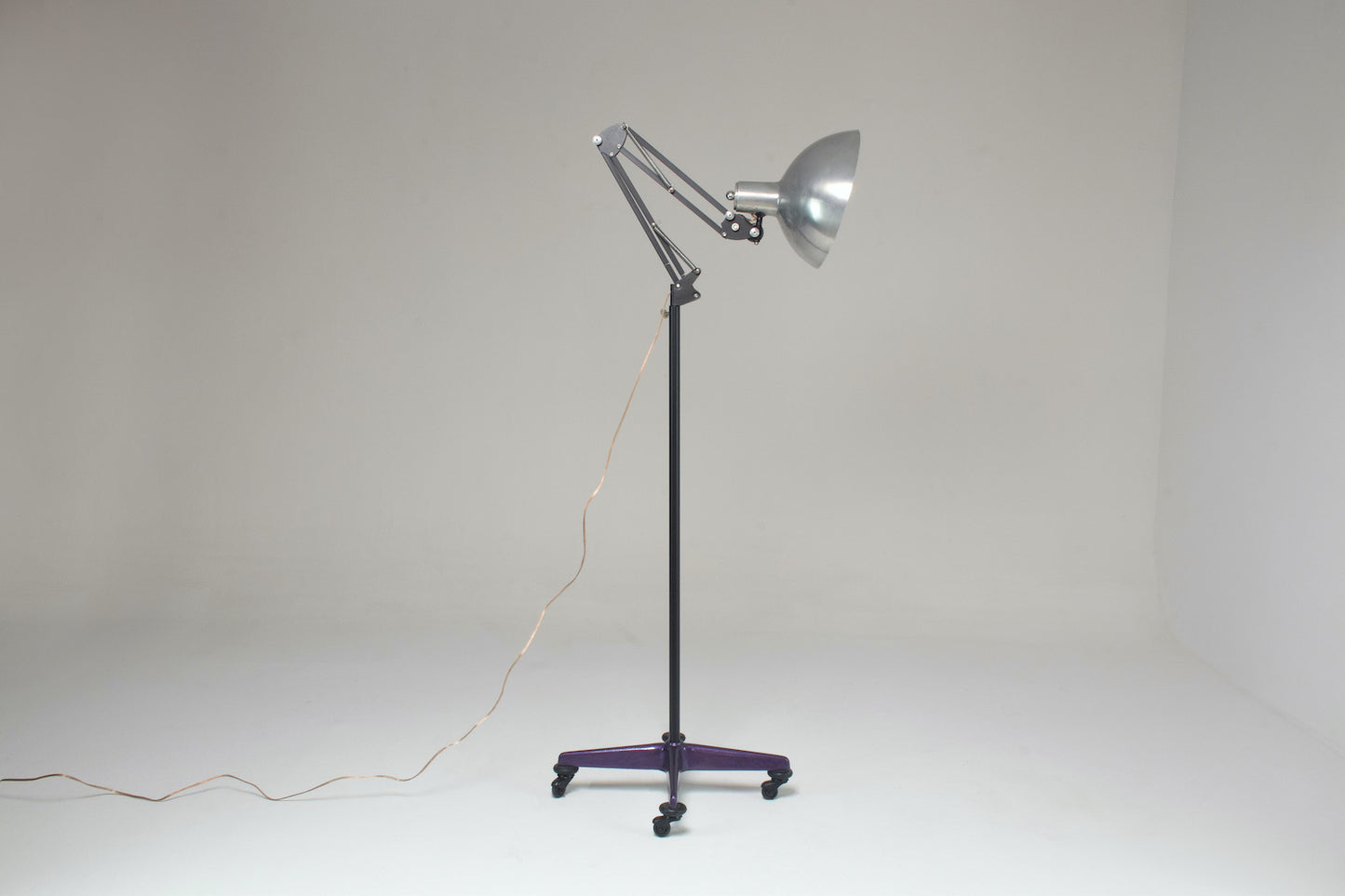 1950's French Doctor's Steel Articulating Floor Lamp - Spirit Gallery 