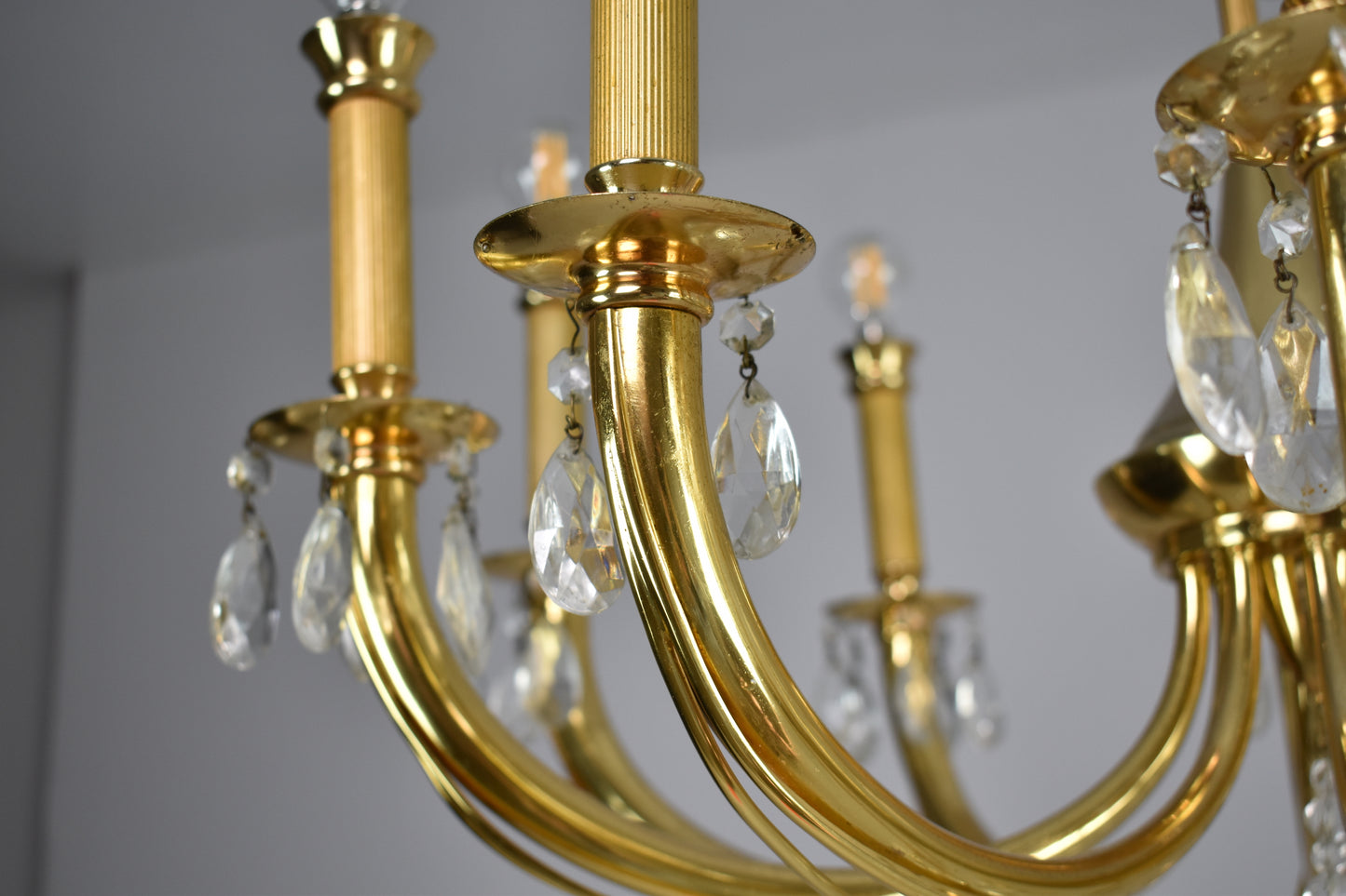 1950's Italian Crystal Chandelier by Oscar Tolasco for Lumi Milano - Spirit Gallery 