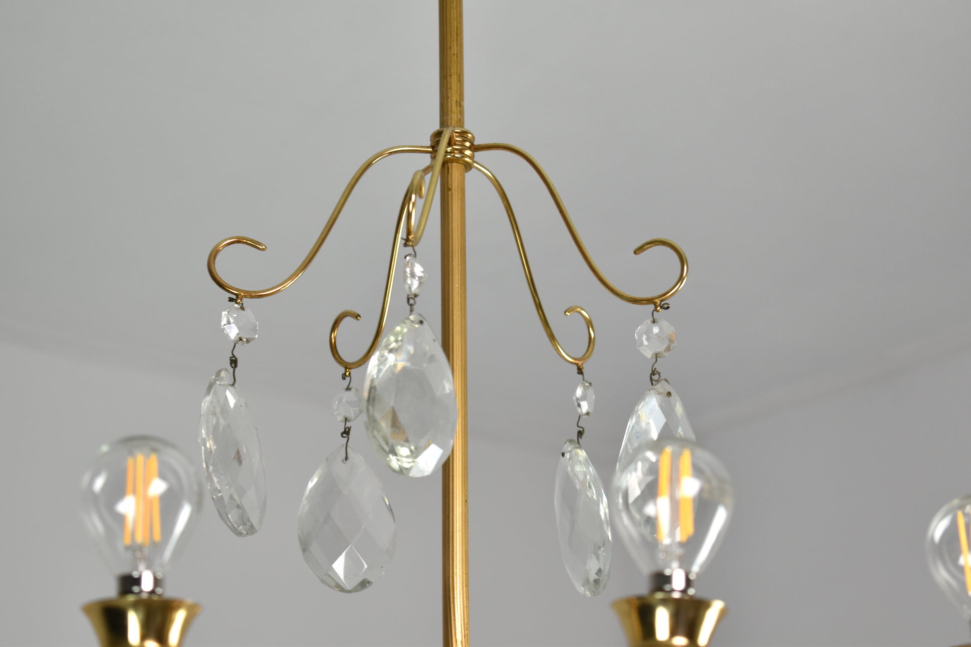 1950's Italian Crystal Chandelier by Oscar Tolasco for Lumi Milano - Spirit Gallery 