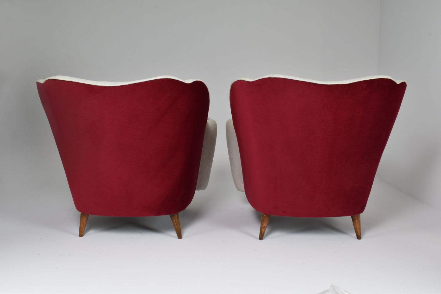 1950's Pairs of Restored Italian Armchairs Attributed to Gio Ponti - Spirit Gallery 