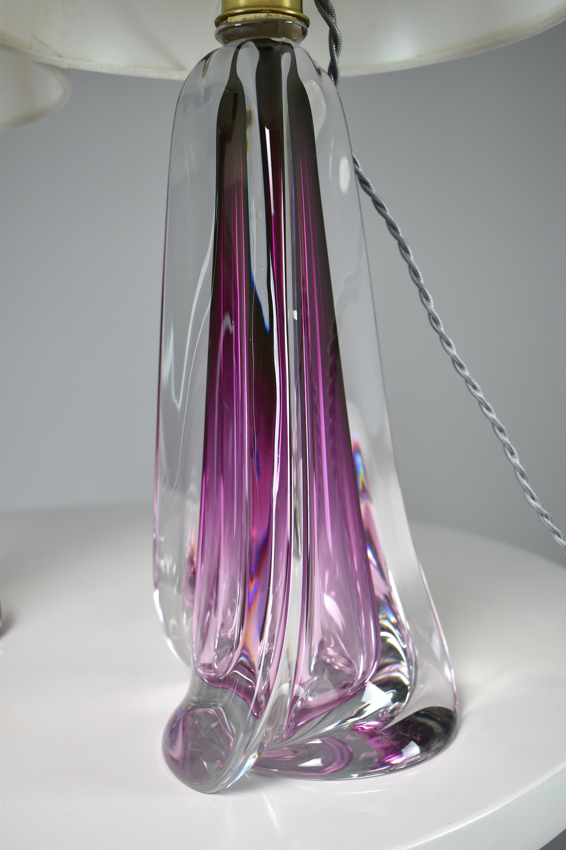 1960's Val Saint Lambert Crystal Table Lamps - Spirit Gallery 