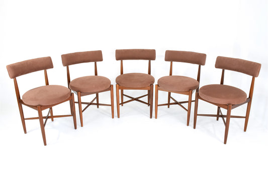 Danish Teak Dining Chairs by V B Wilkins for G Plan, Set Of 5, 1967 - Spirit Gallery 