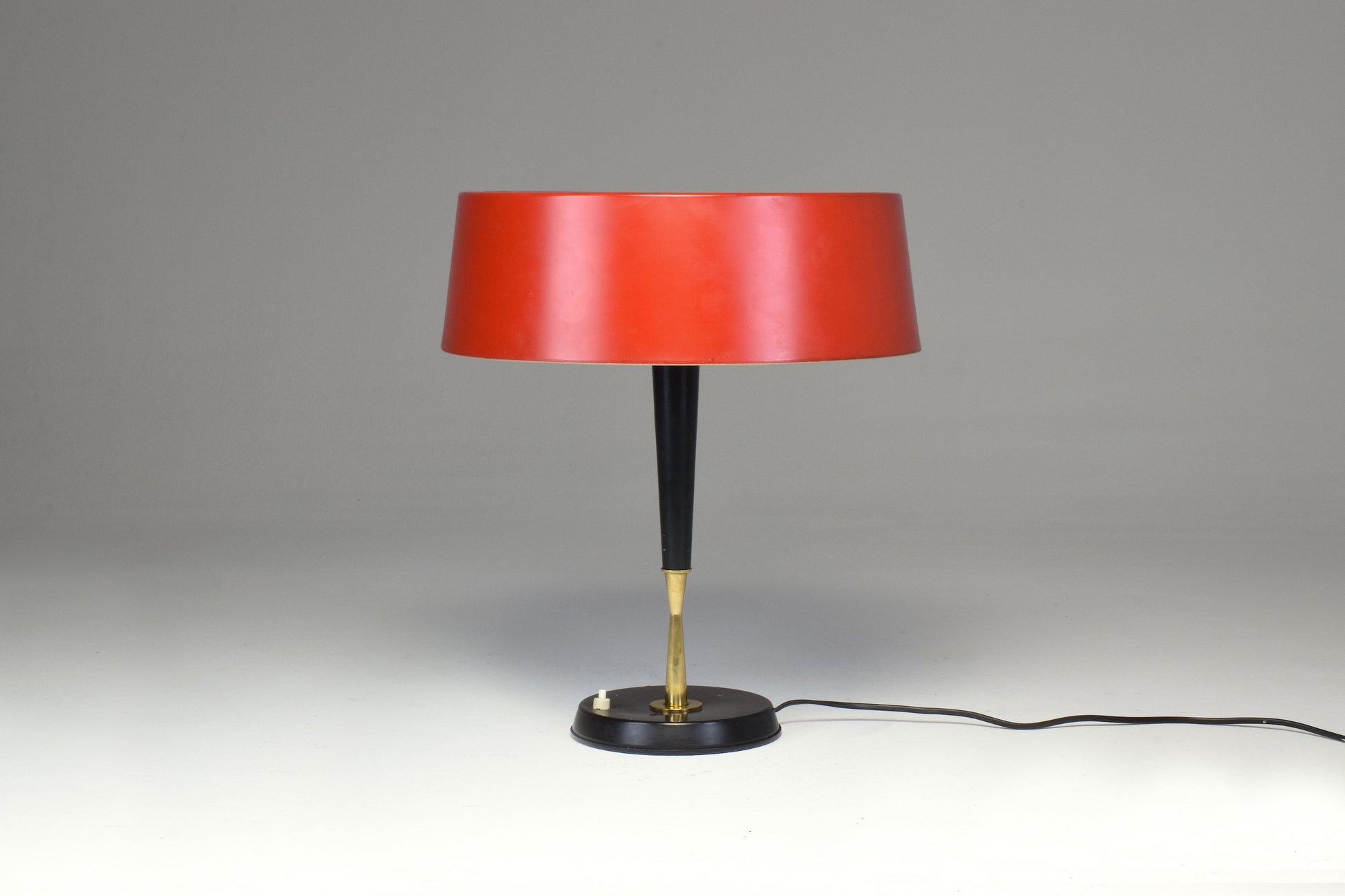 1950s Midcentury Modern Italian Oscar Torlasco Brass Table Lamp - Spirit Gallery 