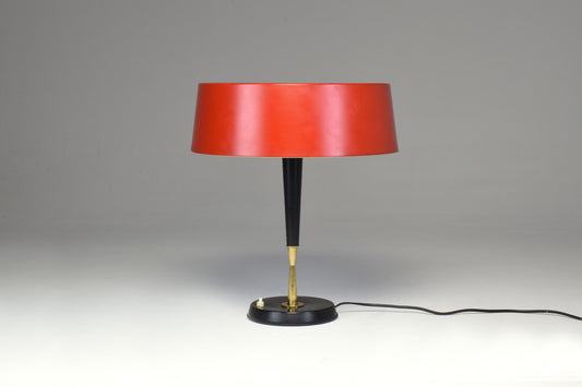 1950s Midcentury Modern Italian Oscar Torlasco Brass Table Lamp - Spirit Gallery 