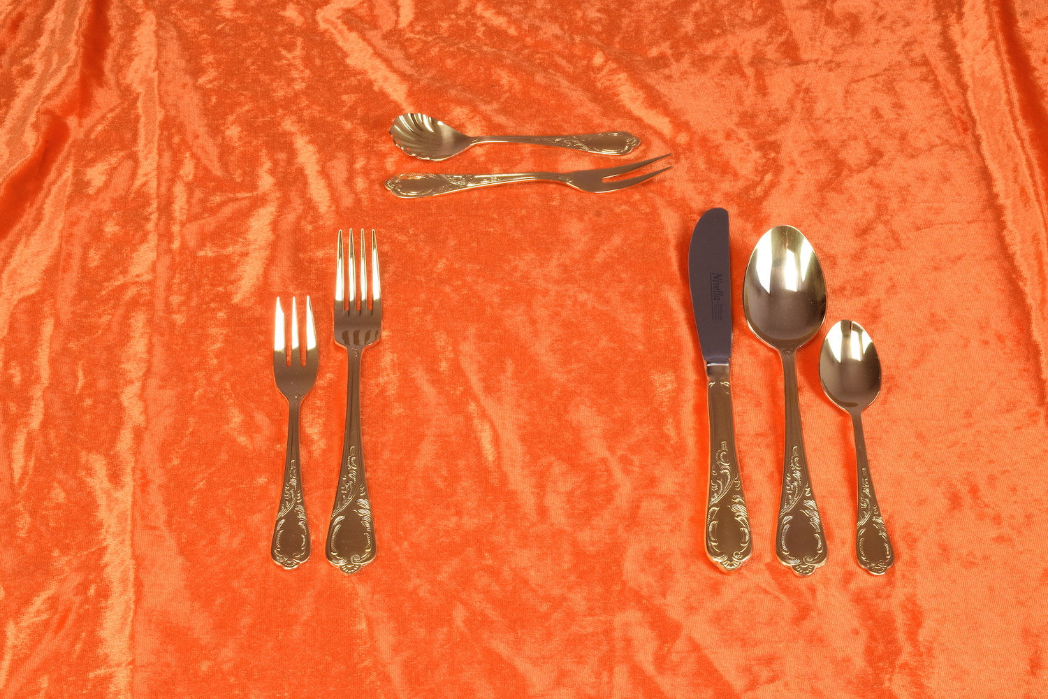 24 karat 11 pers. Flatware Cutlery Set by Nivella Solingen - Spirit Gallery 