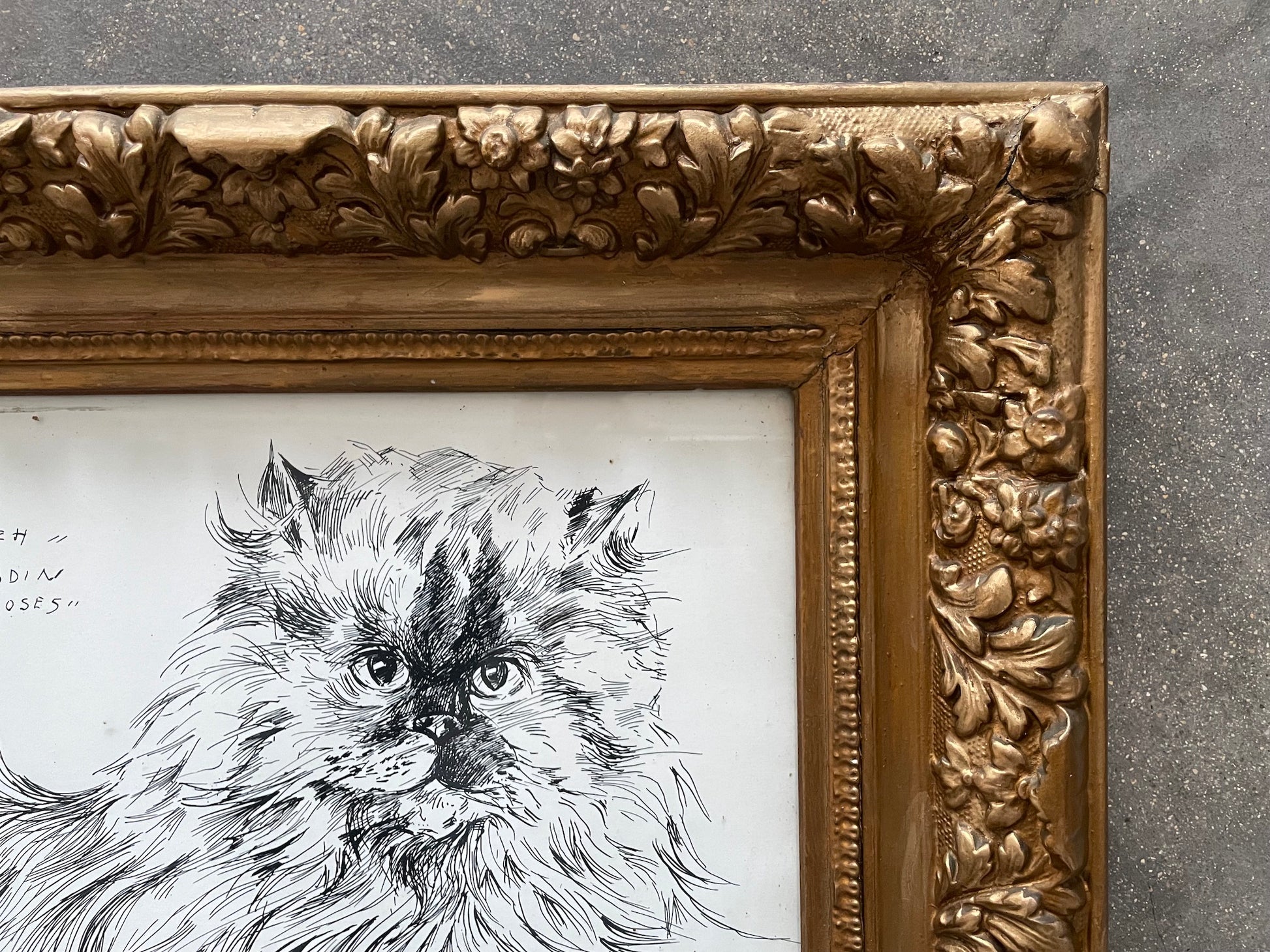 Cat Ink Paiting by Paulette Lagosse, 1969 - Spirit Gallery 