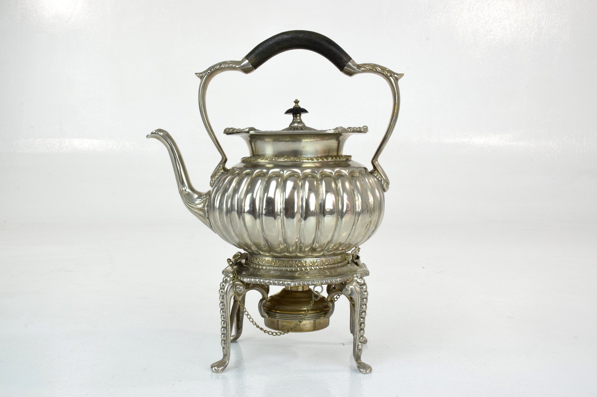 Antique Edwardian Sterling Silver Tea Kettle by William Hutton & Sons Ltd - Spirit Gallery 