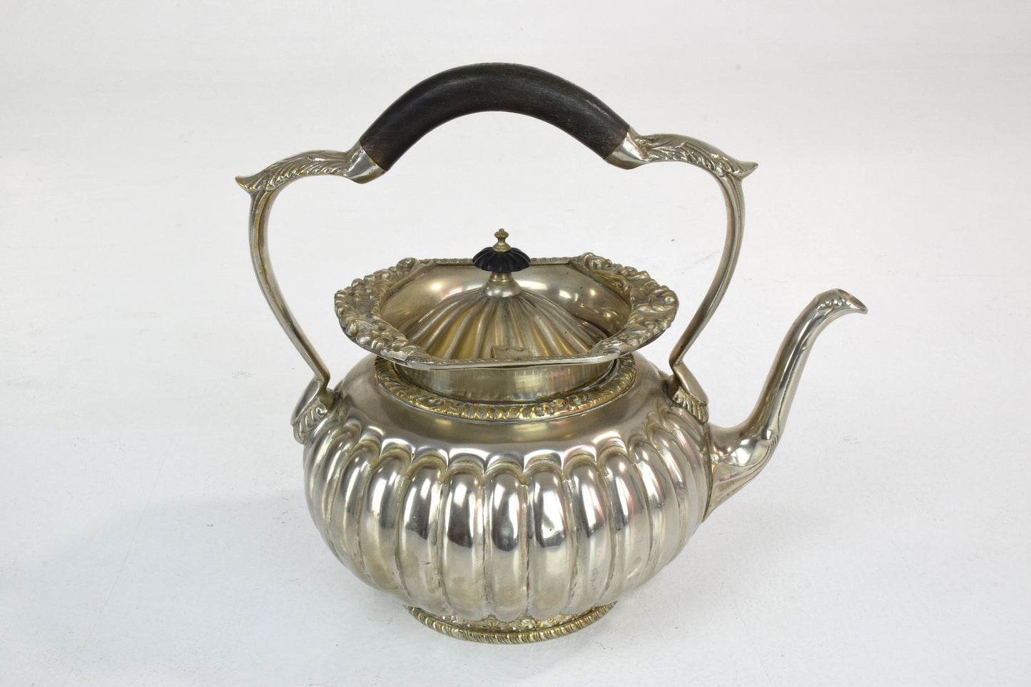 Antique Edwardian Sterling Silver Tea Kettle by William Hutton & Sons Ltd - Spirit Gallery 