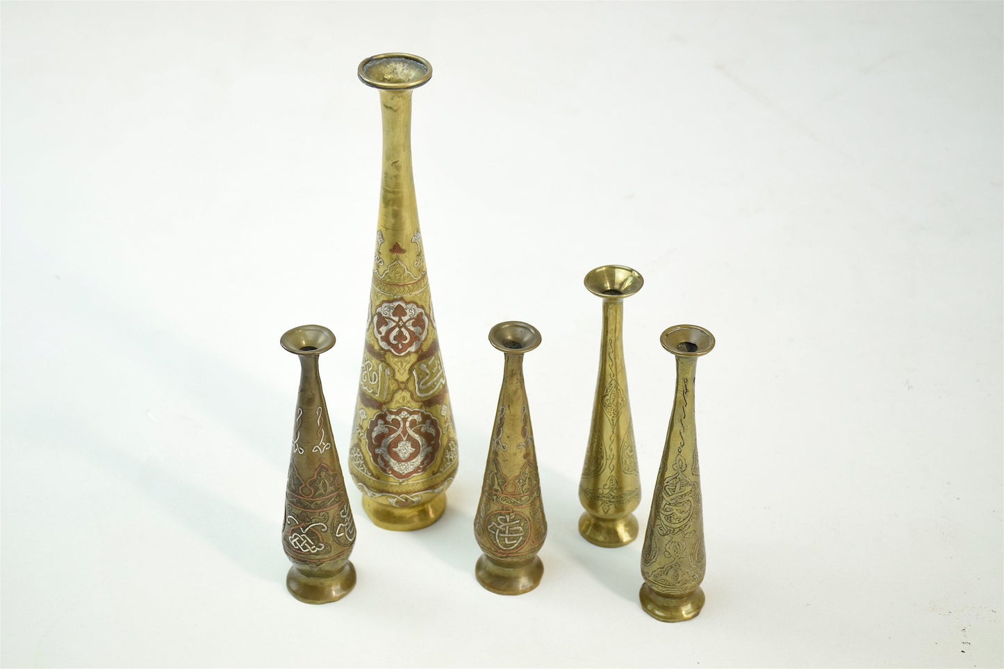 Antique Islamic Syrian Single Flower Vases, Set of Five - Spirit Gallery 