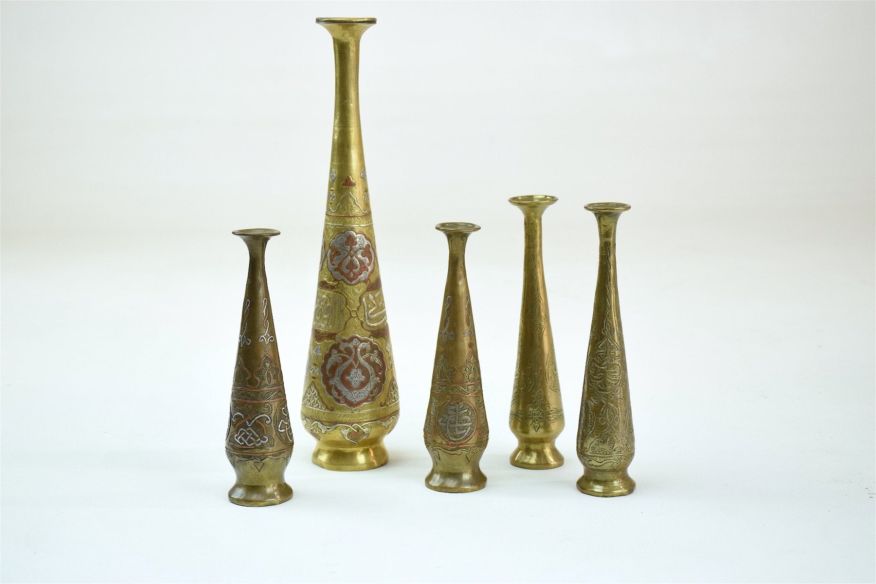 Antique Islamic Syrian Single Flower Vases, Set of Five - Spirit Gallery 