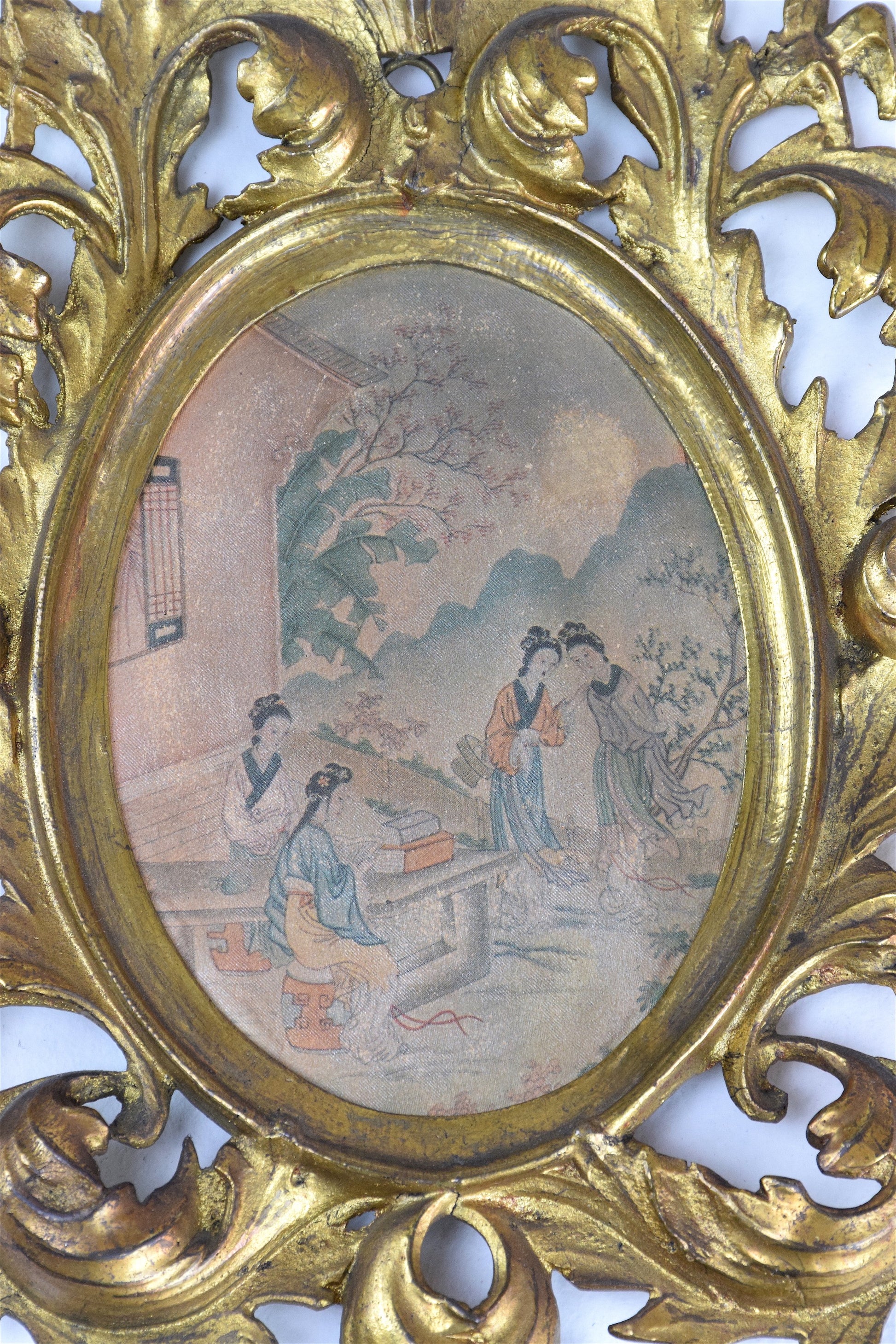 Antique Japanese Watercolours in Italian Giltwood Frames - Spirit Gallery 