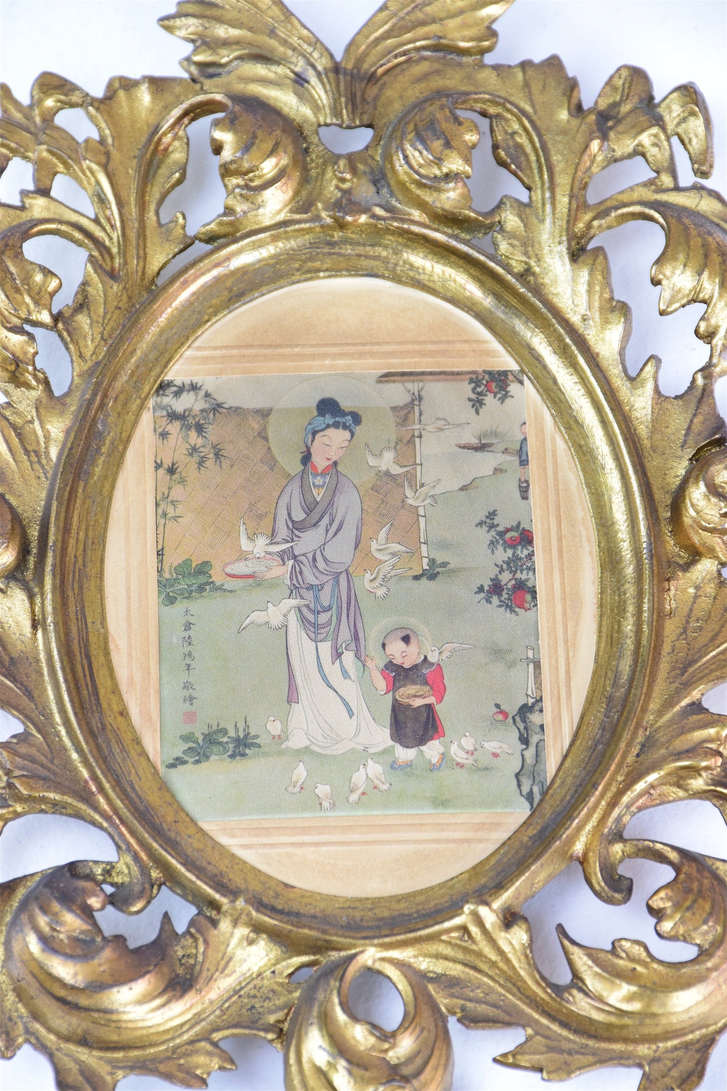 Antique Japanese Watercolours in Italian Giltwood Frames - Spirit Gallery 