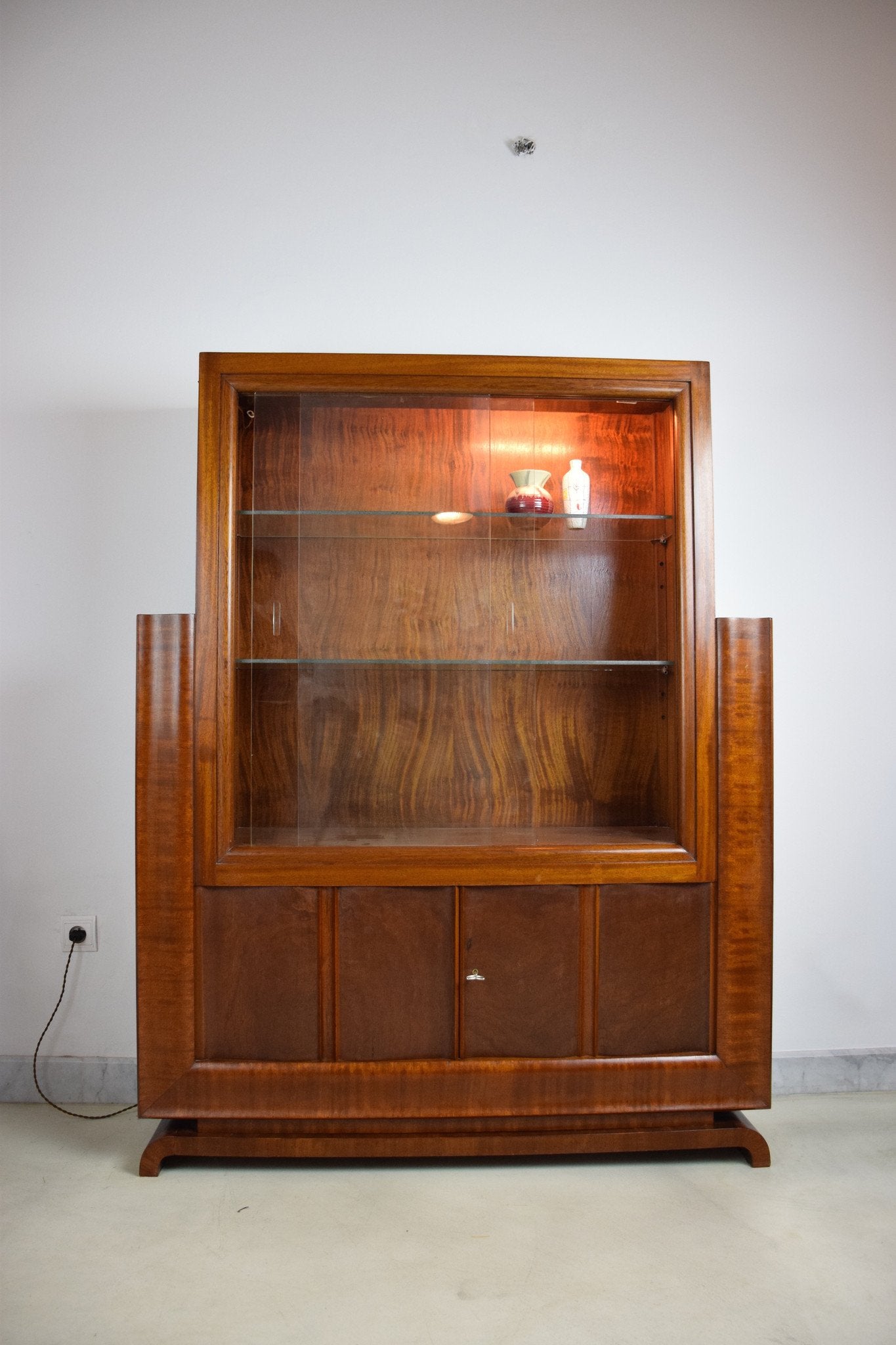 Art Deco Light-Up Display Cabinet, France, 1930's - Spirit Gallery 