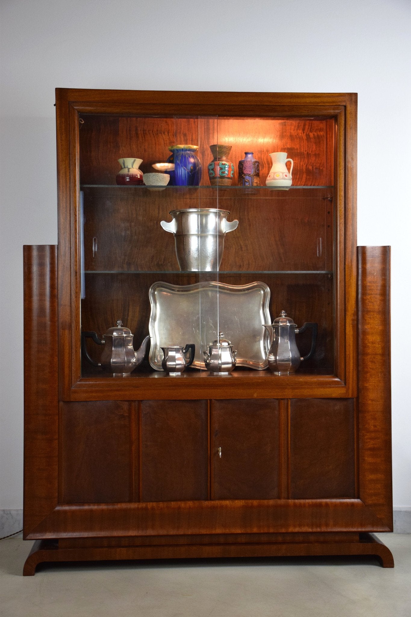 Art Deco Light-Up Display Cabinet, France, 1930's - Spirit Gallery 