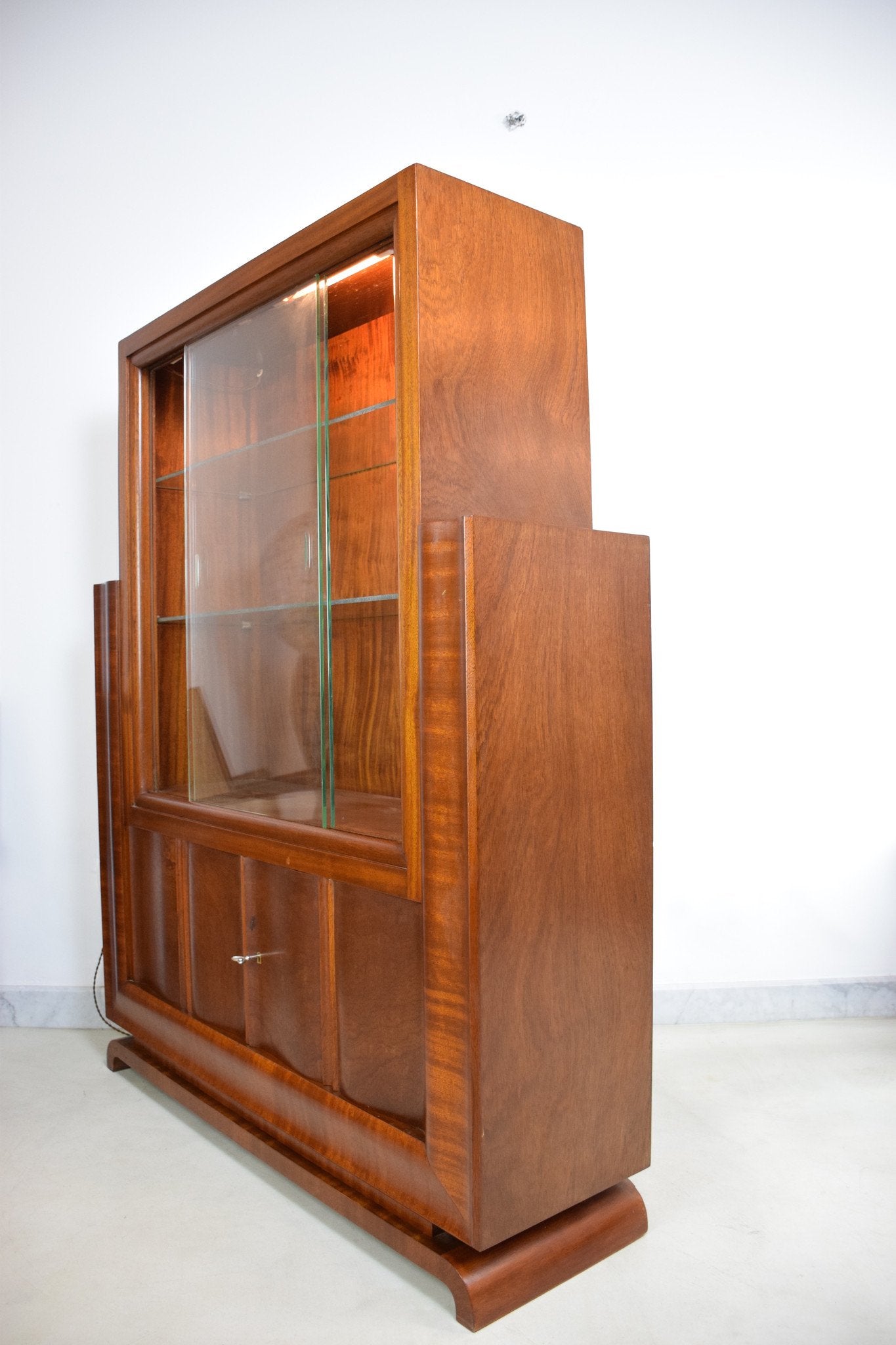 Art Deco Light-Up Display Cabinet, France, 1930's - Spirit Gallery 