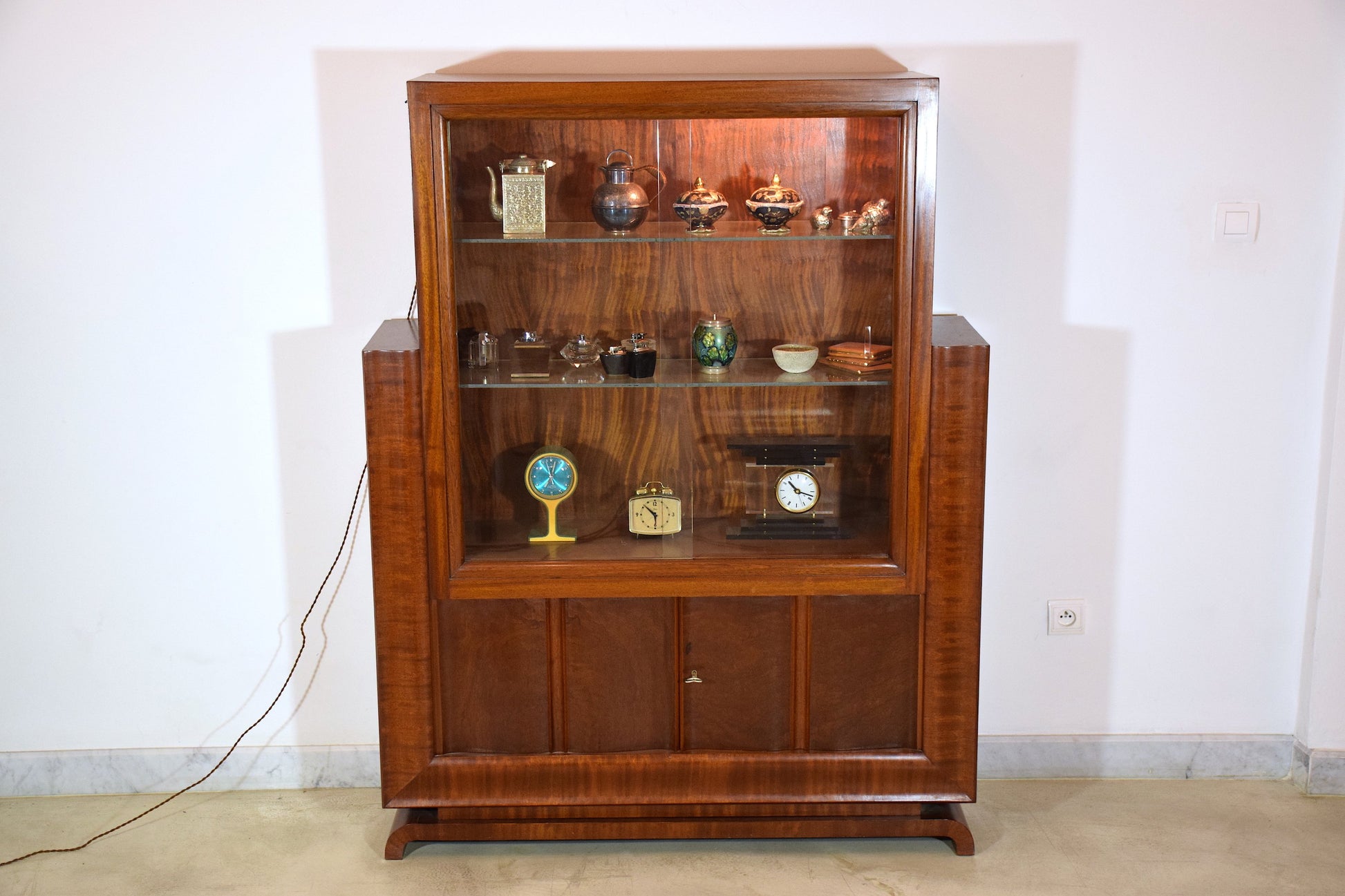 Art Deco Light-Up Display Cabinet, France, 1930's - Spirit Gallery 