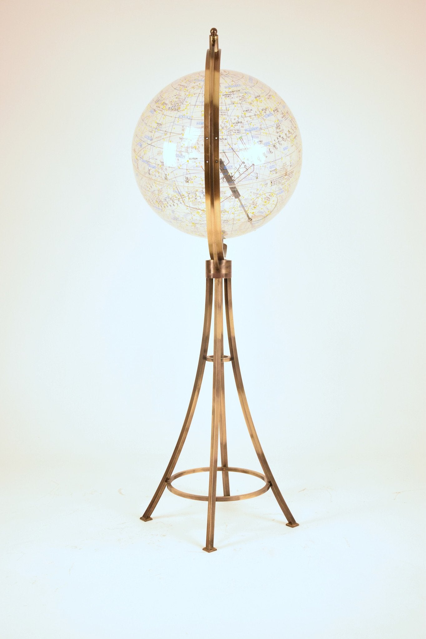 Celestial Globe on Brass Tripod by Robert Farquhar, United States, 1970's - Spirit Gallery 