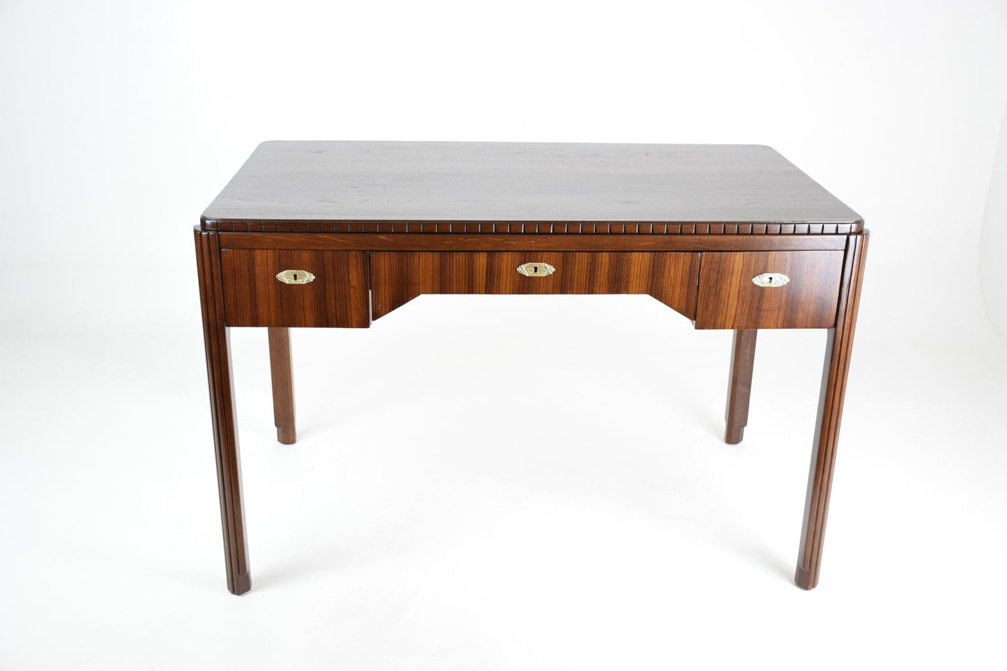 French Art Deco Desk in Zebrano Wood - Spirit Gallery 