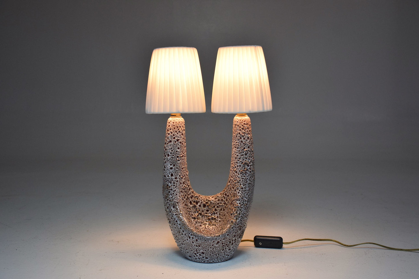 French Mid-Century Ceramic Table Lamp by Vallauris le Vaucour, 1950's - Spirit Gallery 