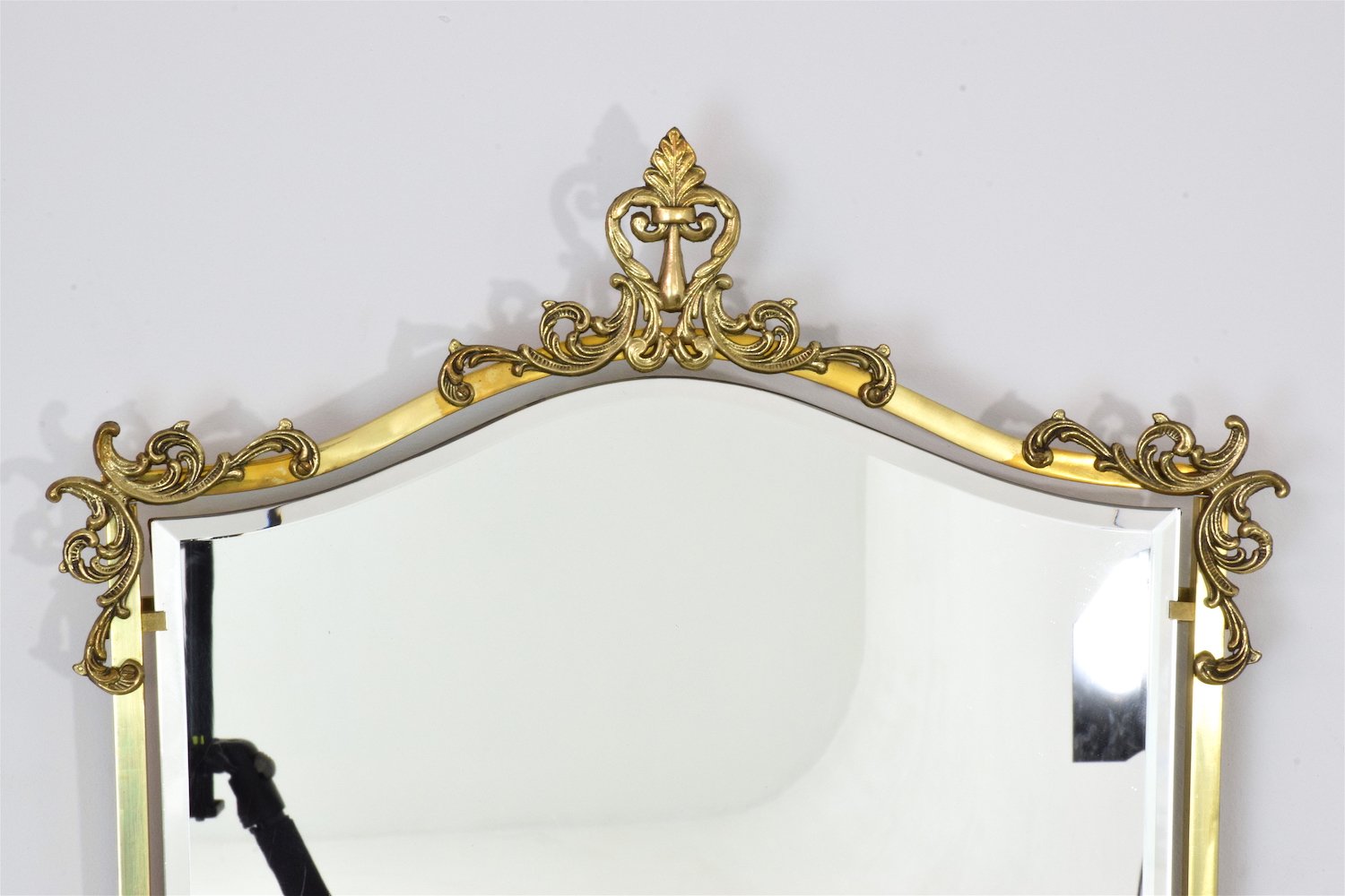 Neoclassical Floating Brass Console and Mirror, France - Spirit Gallery 