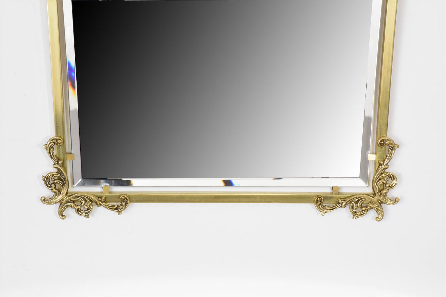 Neoclassical Floating Brass Console and Mirror, France - Spirit Gallery 